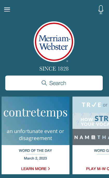 Merriam-Webster Dictionary_免費線上英文字典App_App開啟畫面