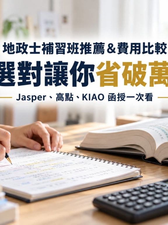 地政士補習班推薦＆費用比較｜選對讓你省破萬！含7日申論批改+1對1課諮+題庫和解題班：Jasper地政士函授、高點地政士函授、KIAO地政士函授一次看